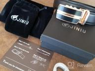 img 1 attached to JINIU Leather Automatic Buckle Ratchet Men's Belts - Optimize Your Accessories Search review by Paul Haswood