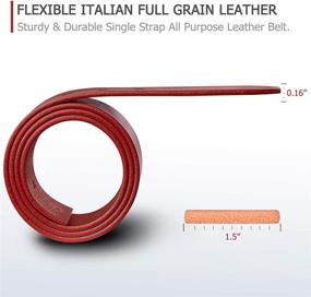 img 1 attached to Buffway Italian Leather Causal Classic Men's Accessories : Belts