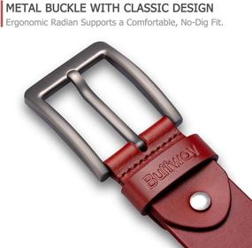 img 2 attached to Buffway Italian Leather Causal Classic Men's Accessories : Belts