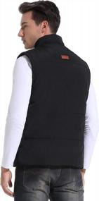 img 1 attached to Men'S Winter Warm Puffer Vest Fleece Lined Sleeveless Jacket Outdoor Padded Thick Flygo