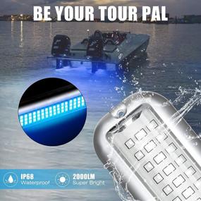 img 2 attached to 🚤 BASIKER BS3 Marine LED Boat Light (2x2000LM 60LED), 10-36V, 316 Stainless Steel, IP68, Air or Underwater, Surface Mount - Optimized for Cruise Ships, Yachts, Boats, Sailboat, Pontoon, Transom (Blue)