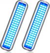 🚤 basiker bs3 marine led boat light (2x2000lm 60led), 10-36v, 316 stainless steel, ip68, air or underwater, surface mount - optimized for cruise ships, yachts, boats, sailboat, pontoon, transom (blue) logo