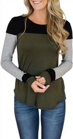 img 4 attached to Women'S Long Sleeve Color Block Tunic Tops By Minthunter - Cute & Stylish!