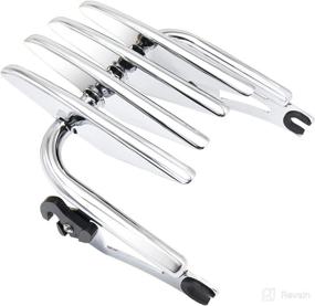 img 4 attached to Chrome Detachable Luggage Rack for Harley Touring Accessories 09-21 Electra Glide Special Road Glide Premium Custom Stealth Fender Luggage Racks, 2-up Tour-Pak Rack Mounting Bracket Set