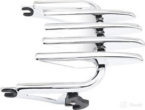 img 1 attached to Chrome Detachable Luggage Rack for Harley Touring Accessories 09-21 Electra Glide Special Road Glide Premium Custom Stealth Fender Luggage Racks, 2-up Tour-Pak Rack Mounting Bracket Set