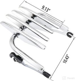 img 2 attached to Chrome Detachable Luggage Rack for Harley Touring Accessories 09-21 Electra Glide Special Road Glide Premium Custom Stealth Fender Luggage Racks, 2-up Tour-Pak Rack Mounting Bracket Set