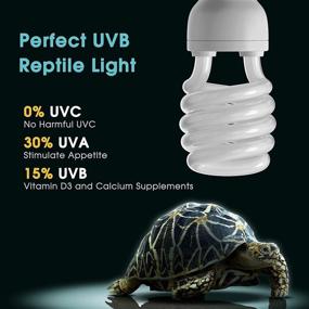 img 2 attached to Briignite UVB Reptile Light Bulb: 15.0, 30W, E26 Base, Compact Fluorescent Lamp for Tropical Reptiles