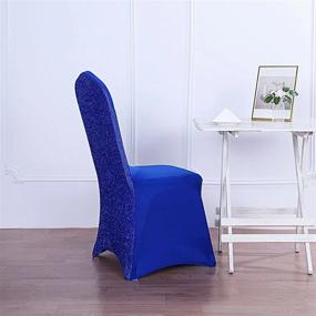 img 2 attached to Glitzy Royal Blue Spandex Chair Cover For Weddings & Banquets - Efavormart