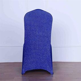 img 1 attached to Glitzy Royal Blue Spandex Chair Cover For Weddings & Banquets - Efavormart