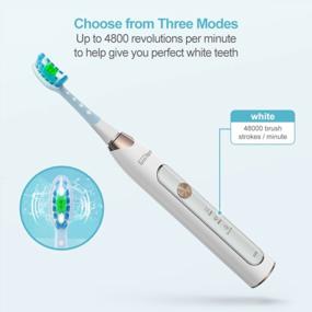 img 3 attached to Sonic Rechargeable Toothbrush With 7 Brushing Modes And Timer, 8 Hours Battery Life - GiniHome