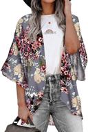 🌸 chic floral chiffon swimsuit cardigans for women's beachwear logo