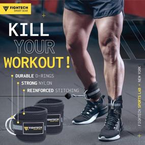 img 1 attached to Power Up Your Leg Workouts With FIGHTECH Cable Kickback Ankle Straps - A Must-Have Gym Attachment For Effective Glute Kickbacks And More!