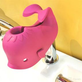 img 1 attached to 🐳 Artoflifer Baby Bath Spout Cover Bundle - Purple Whale Faucet Extender & Wind Up Turtle Faucet Cover Set - Soft Silicone Spout Protector for Baby Bathtub - Protects Purple