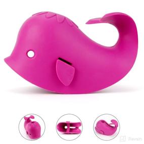 img 3 attached to 🐳 Artoflifer Baby Bath Spout Cover Bundle - Purple Whale Faucet Extender & Wind Up Turtle Faucet Cover Set - Soft Silicone Spout Protector for Baby Bathtub - Protects Purple