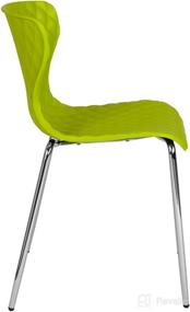img 2 attached to 🪑 Flash Furniture Lowell Citrus Green Stack Chair: Sleek Contemporary Design for Efficient Stacking