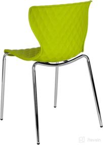 img 1 attached to 🪑 Flash Furniture Lowell Citrus Green Stack Chair: Sleek Contemporary Design for Efficient Stacking