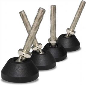 img 4 attached to Sopicoz Swivel M8 Leg Levelers: Perfect Solution For Furniture Stability With Adjustable Screws And Leveling Feet - Set Of 4