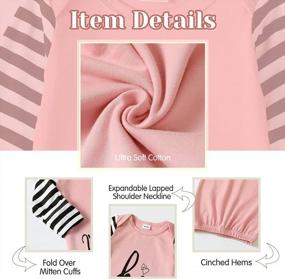 img 1 attached to Soft Cotton Newborn Nightgown With Long Sleeves For Baby Boys And Girls - Striped Sleeping Bag Set For Coming Home Outfits