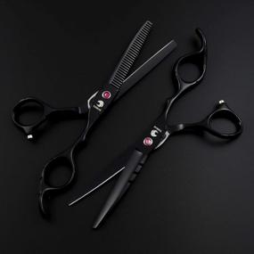 img 1 attached to TIJERAS Professional Salon Hair Cutting Thinning Scissors Barber Shears Hair Cutting Tools Set