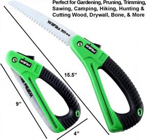 img 2 attached to WilFiks 7" Folding Saw - Razor Sharp Blade For Gardening, Pruning, Trimming, Camping, Hiking, Hunting & Cutting Wood/Drywall - NonSlip D-Shaped Handle
