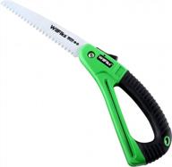 wilfiks 7" folding saw - razor sharp blade for gardening, pruning, trimming, camping, hiking, hunting & cutting wood/drywall - nonslip d-shaped handle logo