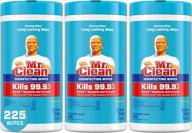 🧼 powerful mr clean disinfecting wipes - 225 count - citrus scent - pack of 3 - sanitizing wipes for ultimate cleanliness логотип