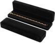 2-piece velvet necklace chain bracelet display case storage jewelry gift box - 8.7x1.6x2in - isuperb logo