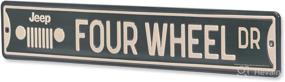 img 3 attached to Jeep 4x4 Street Sign by Open Road Brands - Metal Garage, Man Cave, or Shop Sign for Jeep Enthusiasts