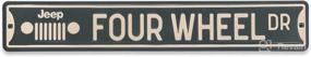 img 4 attached to Jeep 4x4 Street Sign by Open Road Brands - Metal Garage, Man Cave, or Shop Sign for Jeep Enthusiasts