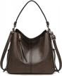 realer women's hobo handbag - spacious pu leather purse with crossbody strap logo
