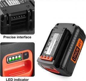 img 3 attached to 🔋 Energup 3.0Ah 40V Replacement Black Decker LBX2040 Lithium Battery with Fast Charger LCS40 LCS36