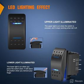 img 2 attached to Nilight Momentary Rocker Switch Toggle DPDT ON/OFF/ON 7-Pin 12V 24V Switch with Jumper Wires - Ideal for Winch, Pump, Cars, Trucks, Caravans, Boats - 2-Year Warranty