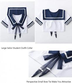 img 3 attached to Sailor-Style School Girl Cosplay Lingerie Mini Suit With Stockings | Oludkeph Outfit