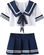 sailor-style school girl cosplay lingerie mini suit with stockings | oludkeph outfit logo