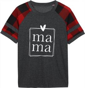 img 4 attached to Стильные футболки Mama для женщин: футболки с короткими рукавами и графикой для повседневного шикарного стиля