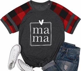 img 3 attached to Стильные футболки Mama для женщин: футболки с короткими рукавами и графикой для повседневного шикарного стиля