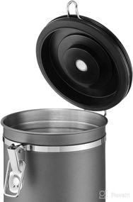 img 2 attached to ☕️ Bretani 24 oz. Stainless Steel Coffee Canister & Scoop Set - Airtight Storage Container for Beans & Grounds - Dark Gray