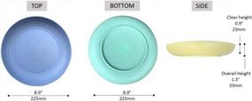img 3 attached to Wheat Straw Plastic Plates - Set Of 5 Deep Salad, Pasta, And Dinner Ware - Microwavable & Dishwasher Safe - Eco-Friendly, Unbreakable, BPA Free, Perfect For Kids, Toddlers, And Adults