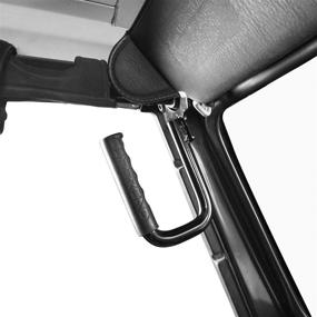 img 2 attached to 🚙 Hooke Road Jeep Wrangler TJ Front Grab Handles (1997-2006) - Sturdy Steel, Sleek Black Finish