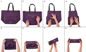 img 1 attached to Compact And Versatile 16-Inch Tote: Biaggi Zipsak Micro-Fold Shopper In Purple - Featured On Shark Tank