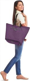 img 2 attached to Compact And Versatile 16-Inch Tote: Biaggi Zipsak Micro-Fold Shopper In Purple - Featured On Shark Tank