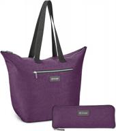 compact and versatile 16-inch tote: biaggi zipsak micro-fold shopper in purple - featured on shark tank logo
