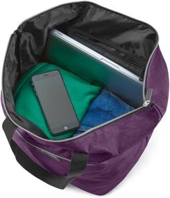 img 3 attached to Compact And Versatile 16-Inch Tote: Biaggi Zipsak Micro-Fold Shopper In Purple - Featured On Shark Tank