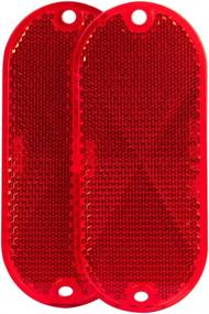 img 4 attached to Blazer International Stick-On Reflectors, Red Oblong Shape, 2-Pack, B278SRW