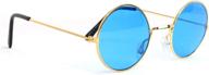 get a groovy look with skeleteen's blue circle hippie glasses - 60's style sunglasses- 1 pair logo