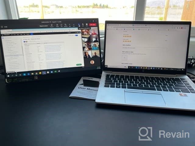img 1 attached to Cocopar Upgraded Portable Monitor FreeSync Kickstand 15.6", 1920X1080P, 60Hz, Anti-Glare Coating, Flicker-Free, Frameless, Y156FH7R, HDMI review by John Cecil