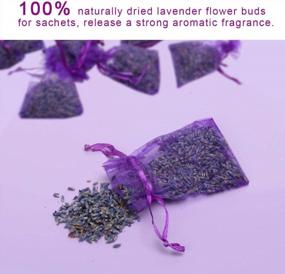 img 1 attached to Lavender Sachets Craft Bag: Small And Versatile With Dried French Lavender Flower Buds For Home Fragrance, Wedding Toss, And Closets/Drawers