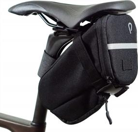 img 4 attached to Очень большая велосипедная седельная сумка Vincita со светодиодным креплением и светоотражающей полосой - идеально подходит для пригородных, горных и шоссейных велосипедов