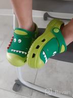 img 1 attached to Dinosaur-themed MOFEEDOUKA Slippers: Lightweight Outdoor Shoes for Boys review by Jonathan Germain