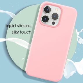 img 2 attached to 2021 MILPROX IPhone 13 Pro Max Case With Screen Protector - Pink Silicone Shockproof Bumper Cover